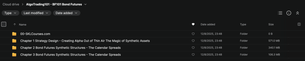 AlgoTrading101 – BF101 Bond Futures